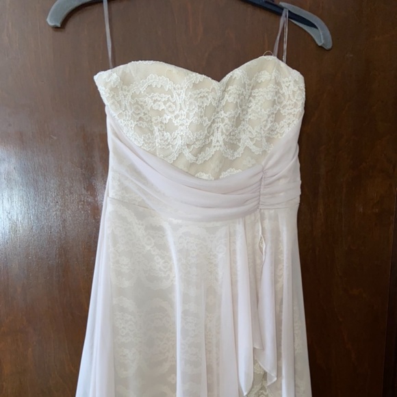 Cream Strapless Dress - Picture 1 of 5